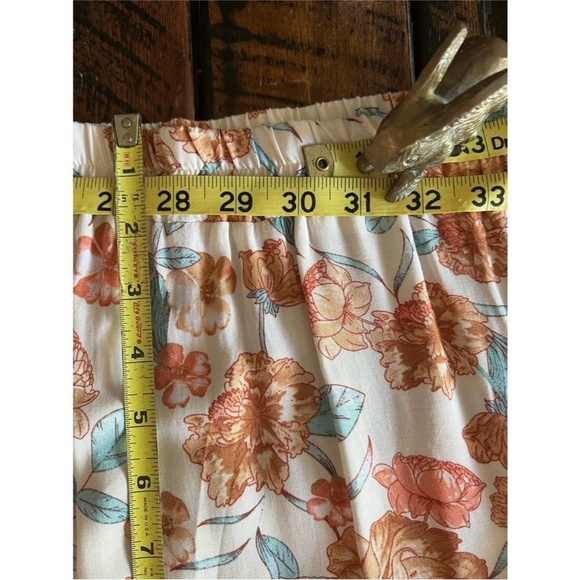 Hayden pull on Floral tiered boho Skirt Orange and Blue size large - Picture 9 of 12